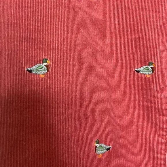 ❤️Sold Talbots Stretch Corduroy Straight Leg Pant Mallard Embroidered Size 18 - Picture 6 of 15